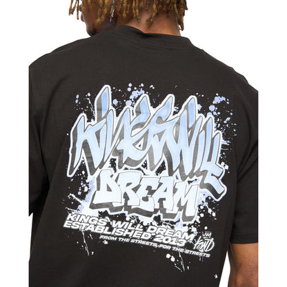 Black - Side - Kings Will Dream Mens Wildstyle Graffiti T-Shirt