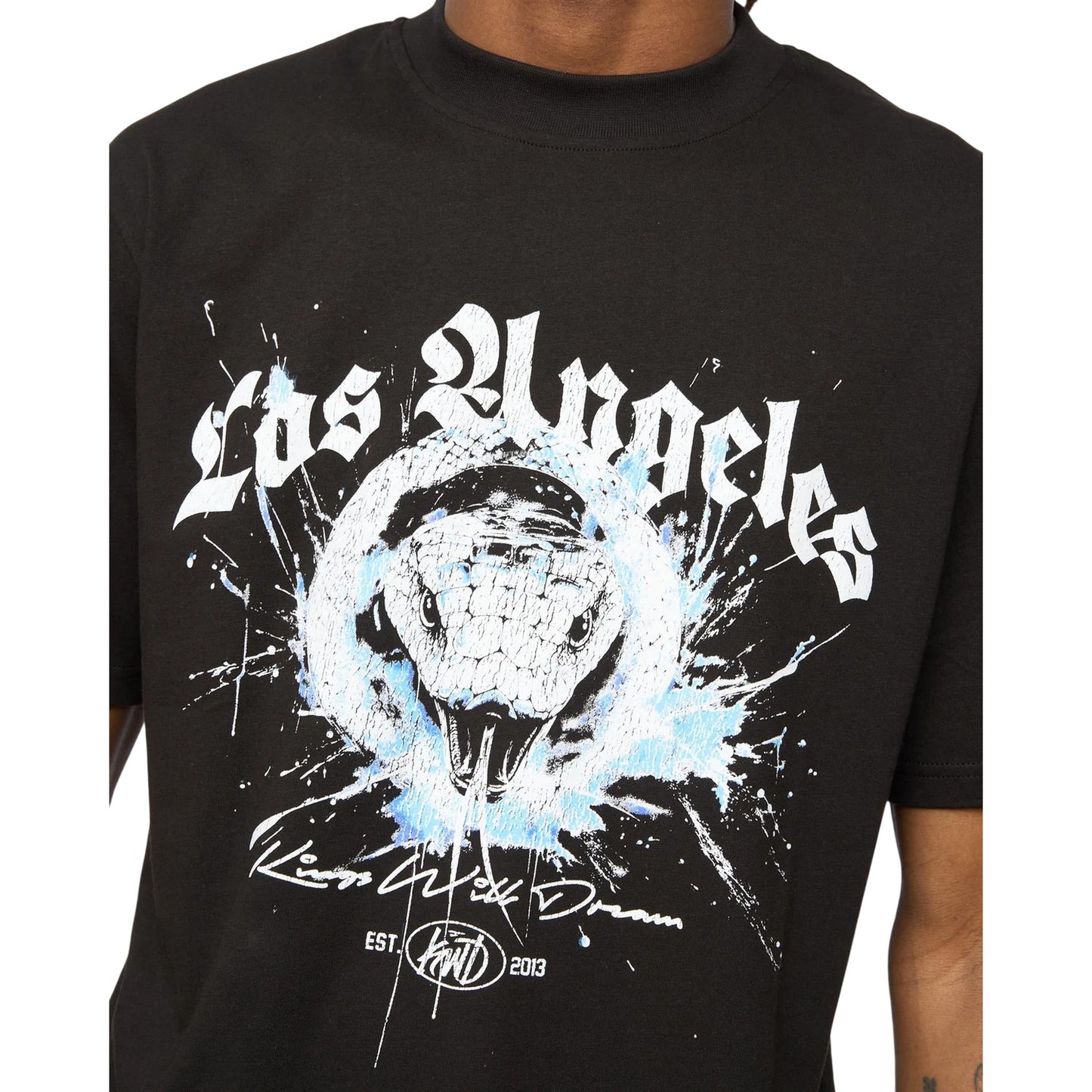 Black - Side - Kings Will Dream Mens Snakered T-Shirt