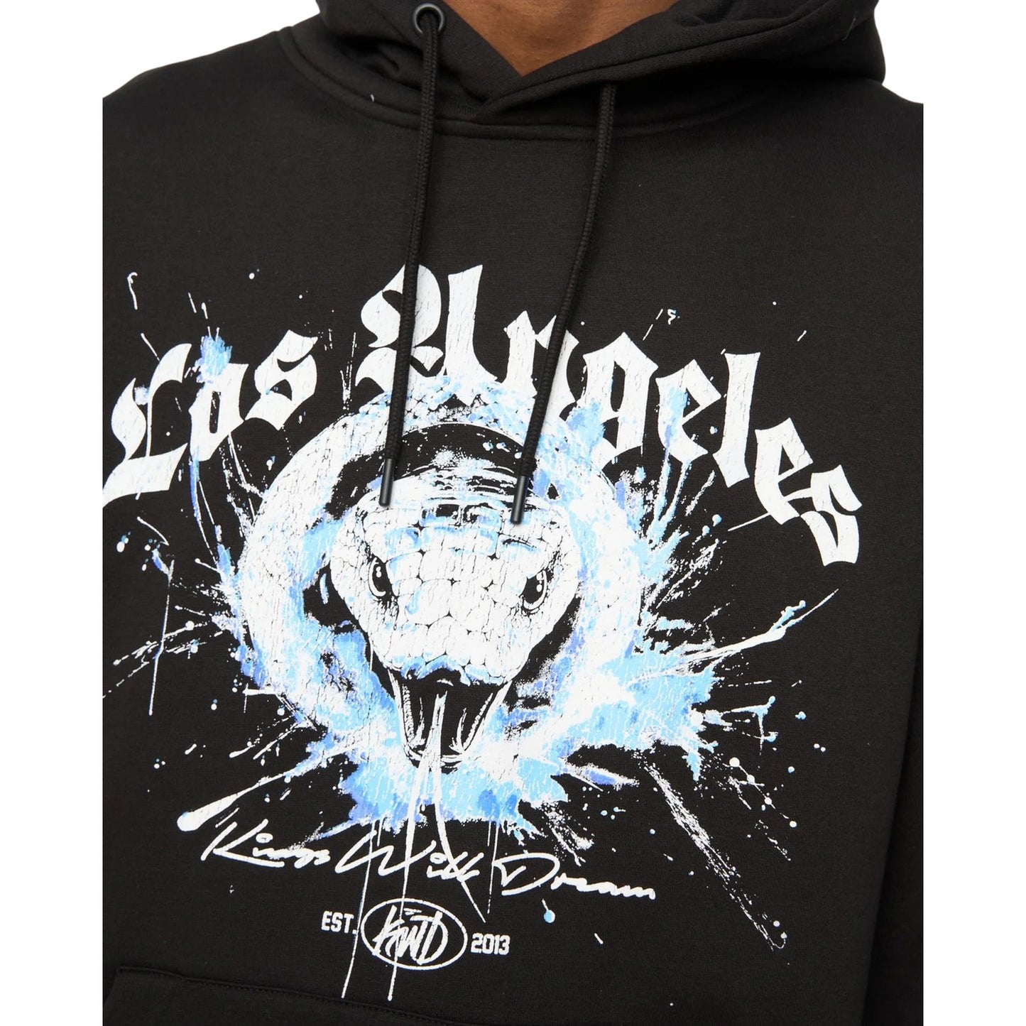 Black - Side - Kings Will Dream Mens Snakered Hoodie