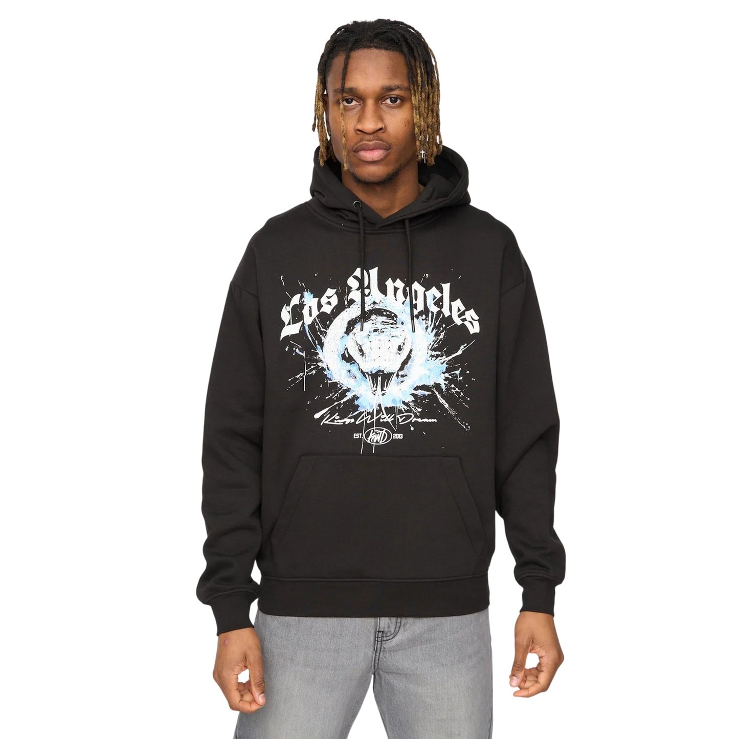 Black - Front - Kings Will Dream Mens Snakered Hoodie