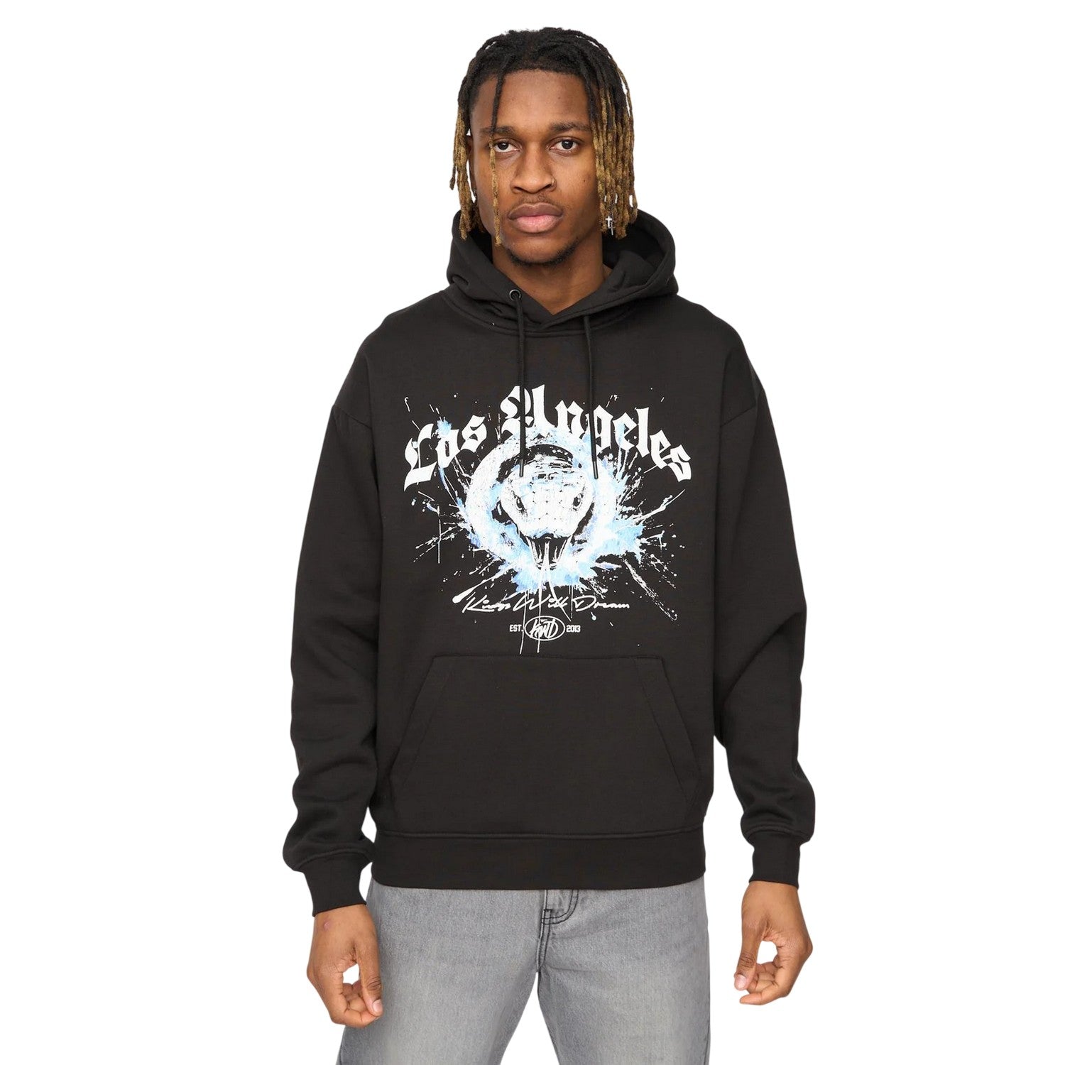 Black - Front - Kings Will Dream Mens Snakered Hoodie
