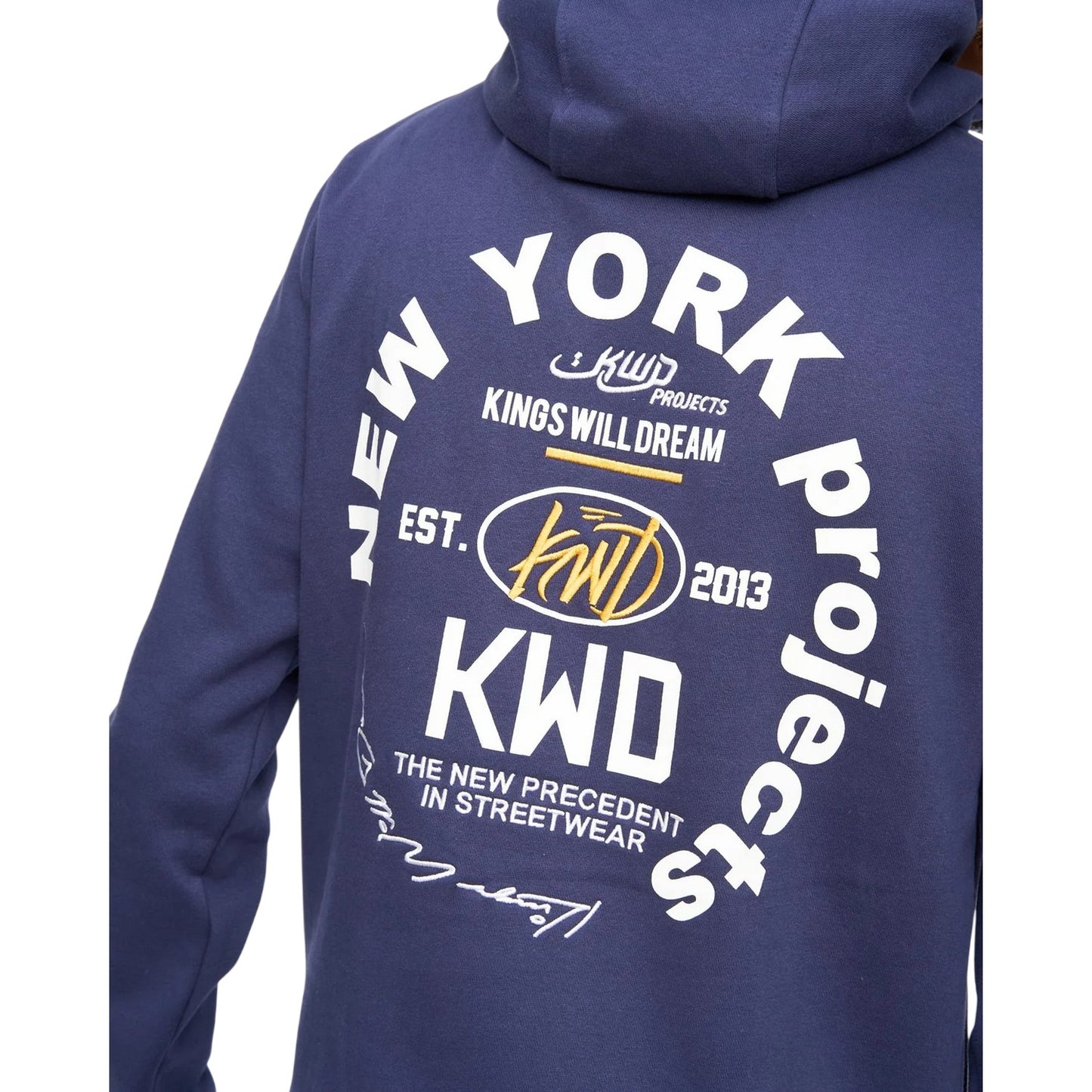 Navy - Side - Kings Will Dream Mens Mobalot Hoodie