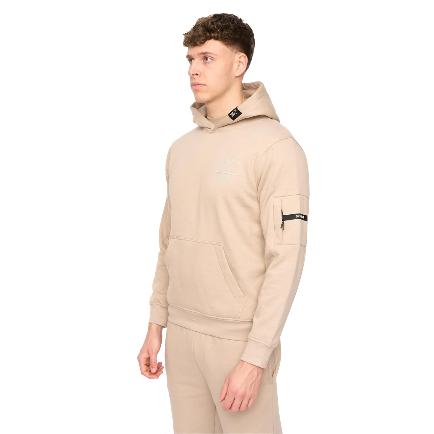 Stone - Side - Duck and Cover Mens Rayland Cotton Blend Hoodie
