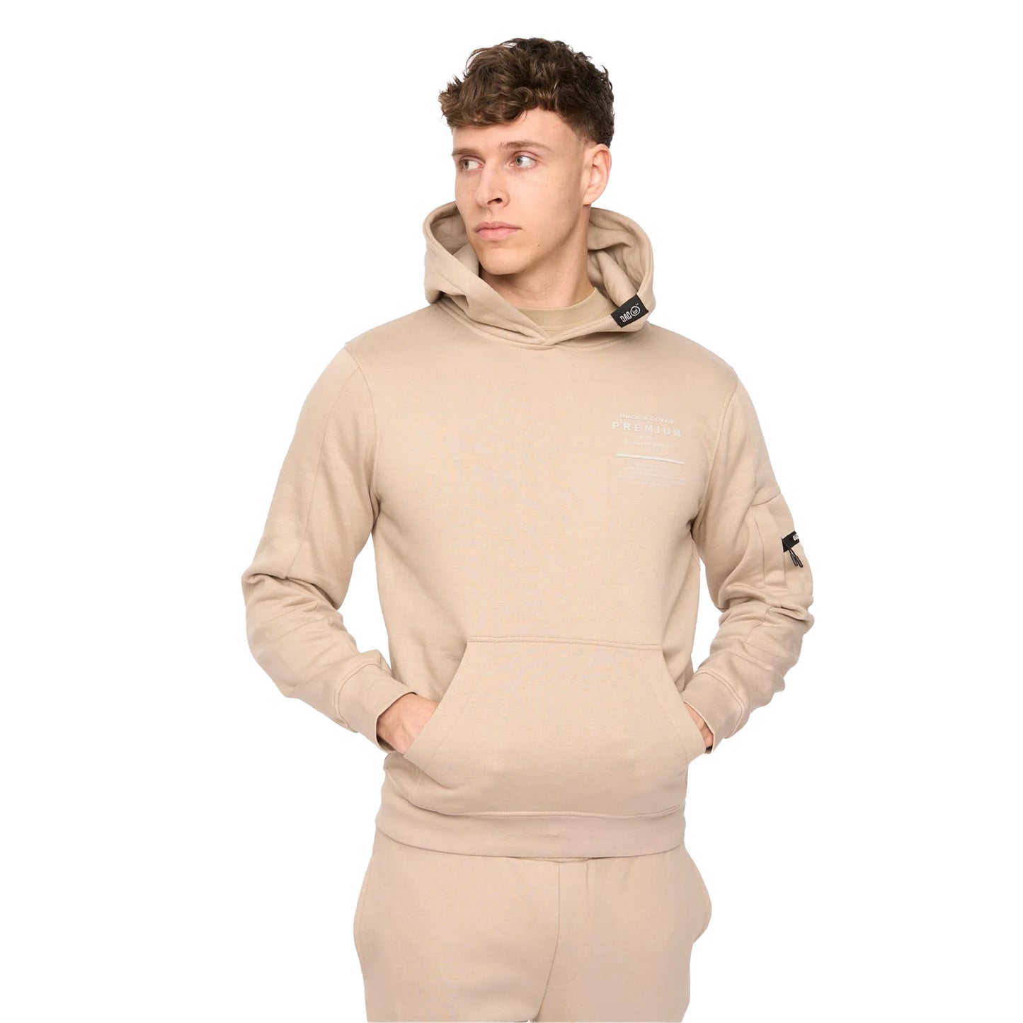 Stone - Lifestyle - Duck and Cover Mens Rayland Cotton Blend Hoodie
