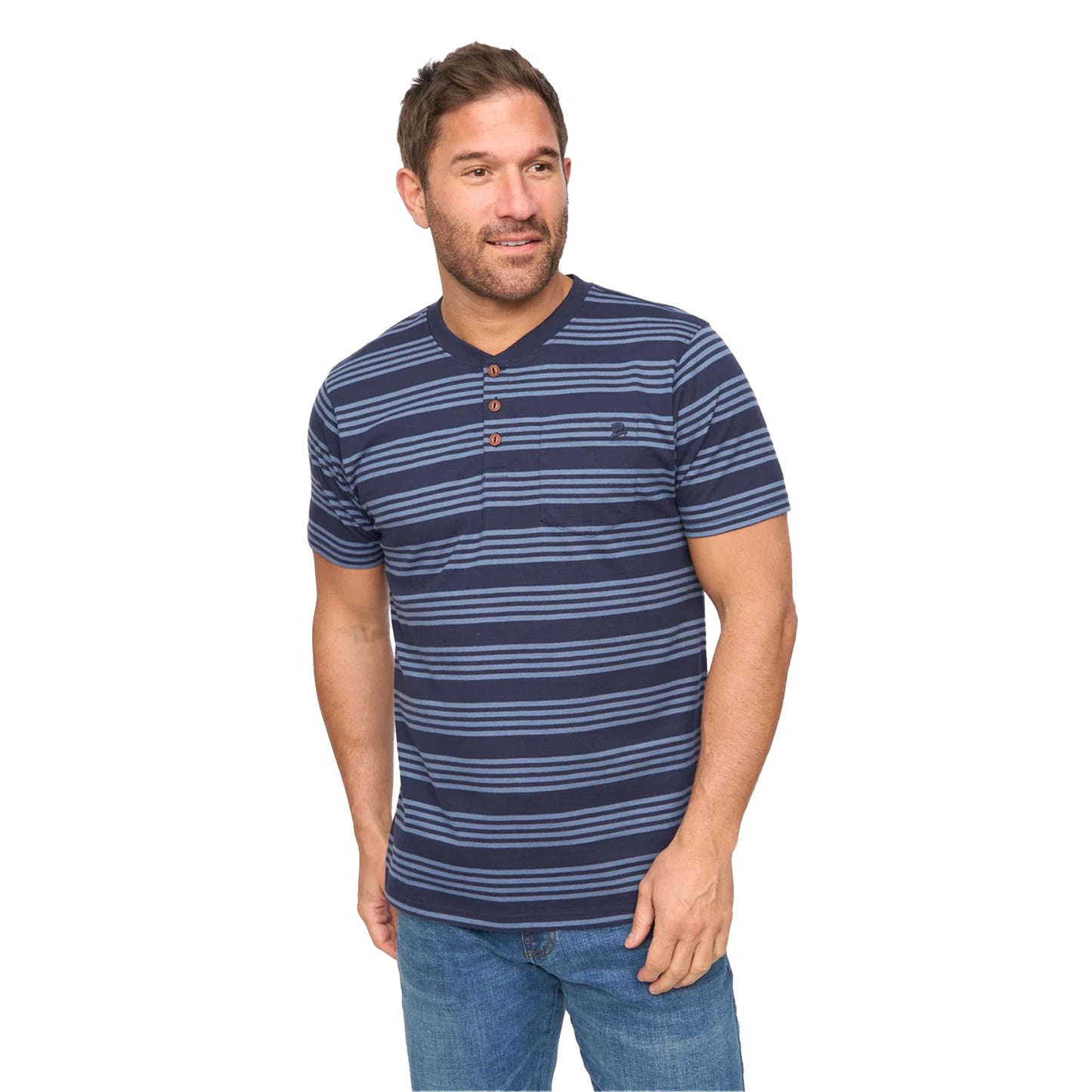 Navy Slub - Front - Bewley & Ritch Mens Brigman Slub T-Shirt