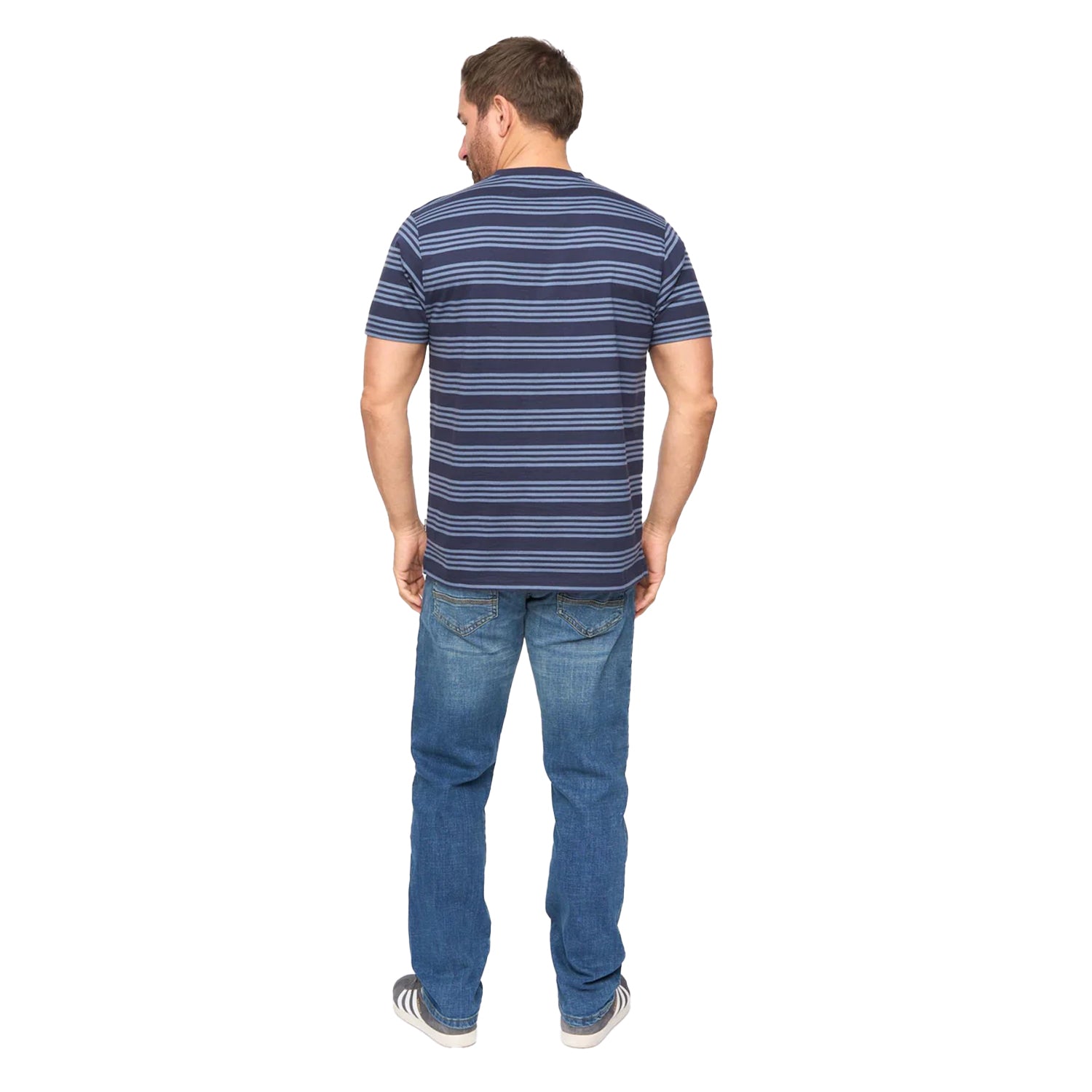 Navy Slub - Back - Bewley & Ritch Mens Brigman Slub T-Shirt