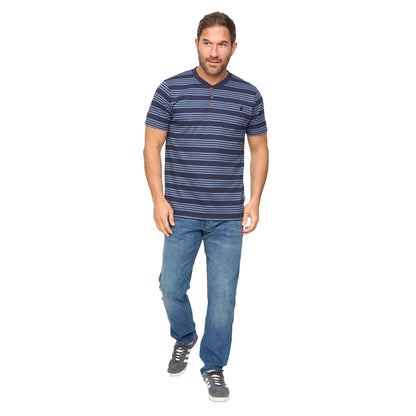 Navy Slub - Side - Bewley & Ritch Mens Brigman Slub T-Shirt