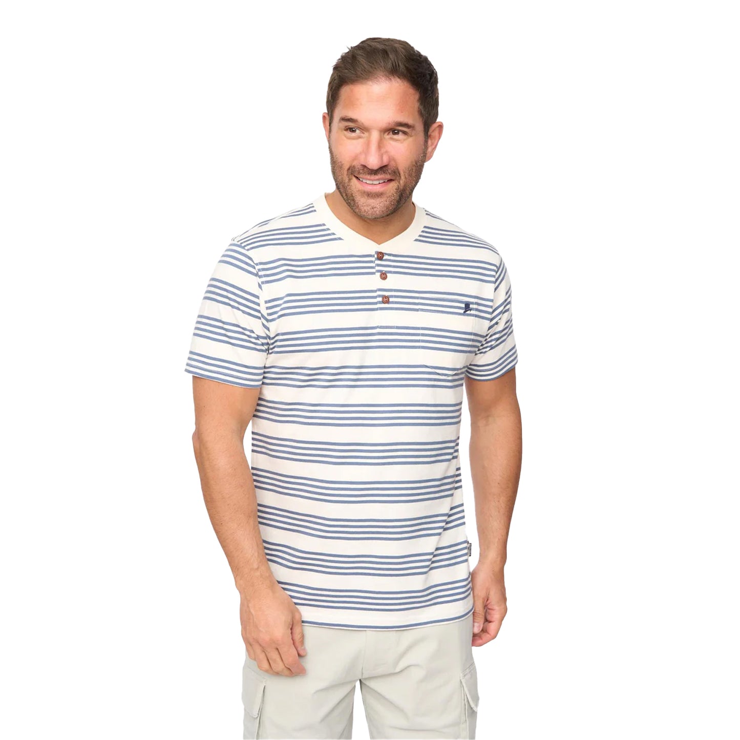Off White Slub - Front - Bewley & Ritch Mens Brigman Slub T-Shirt