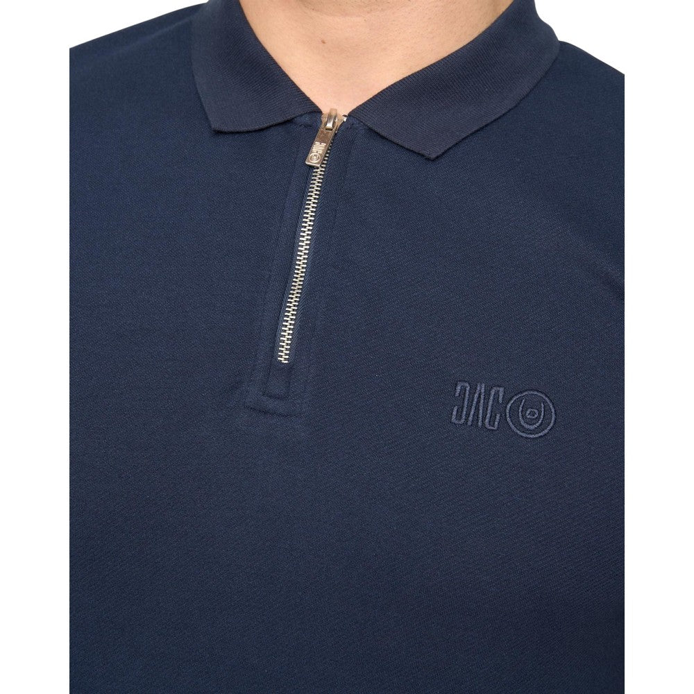 Navy - Side - Duck and Cover Mens Sherborn Cotton Polo Shirt