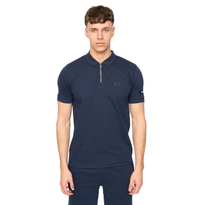 Navy - Front - Duck and Cover Mens Sherborn Cotton Polo Shirt