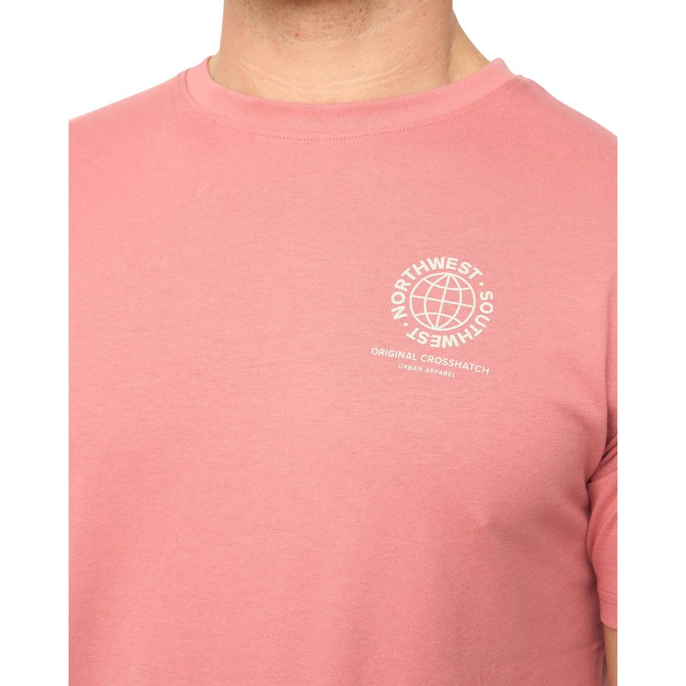 Pink - Side - Crosshatch Mens Chittingtons T-Shirt