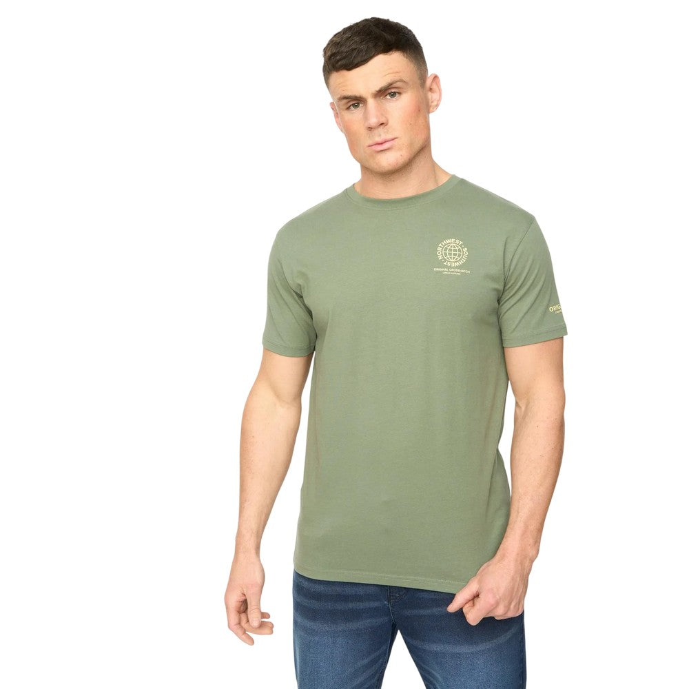 Black Olive - Front - Crosshatch Mens Chittingtons T-Shirt