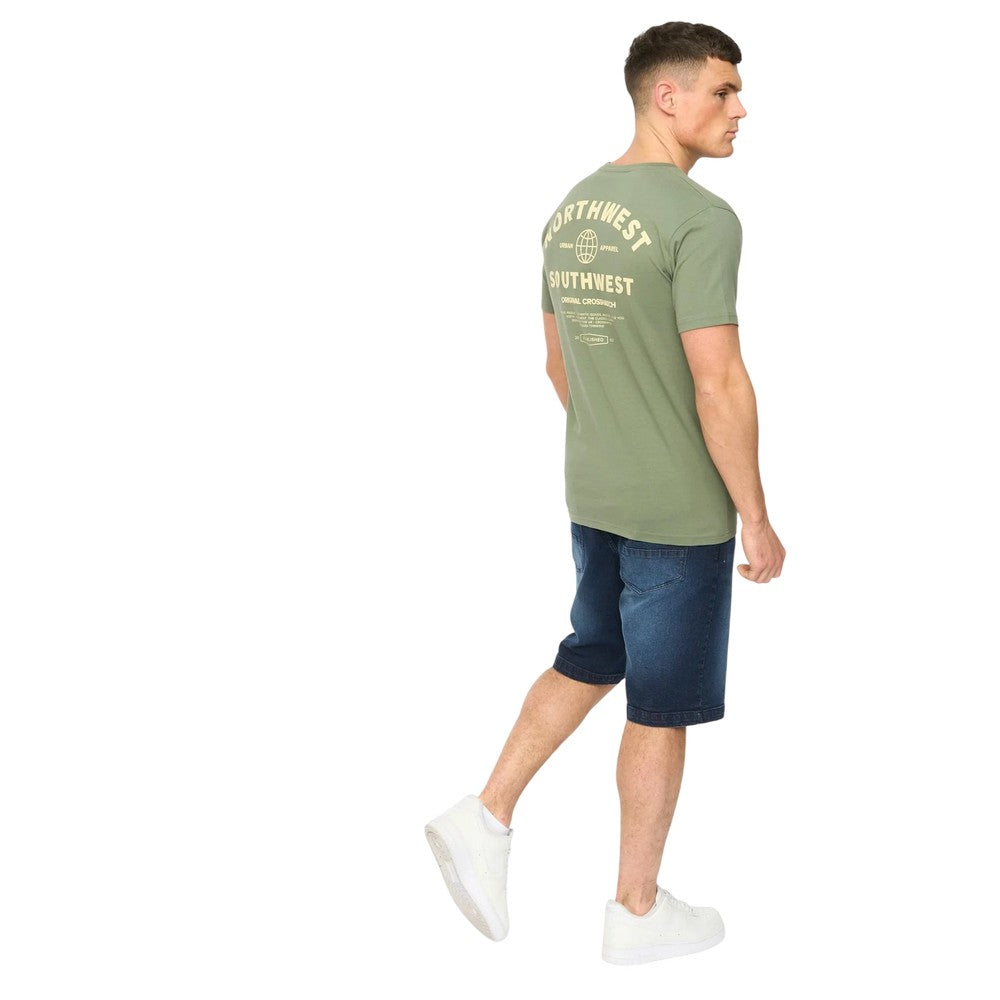 Black Olive - Back - Crosshatch Mens Chittingtons T-Shirt