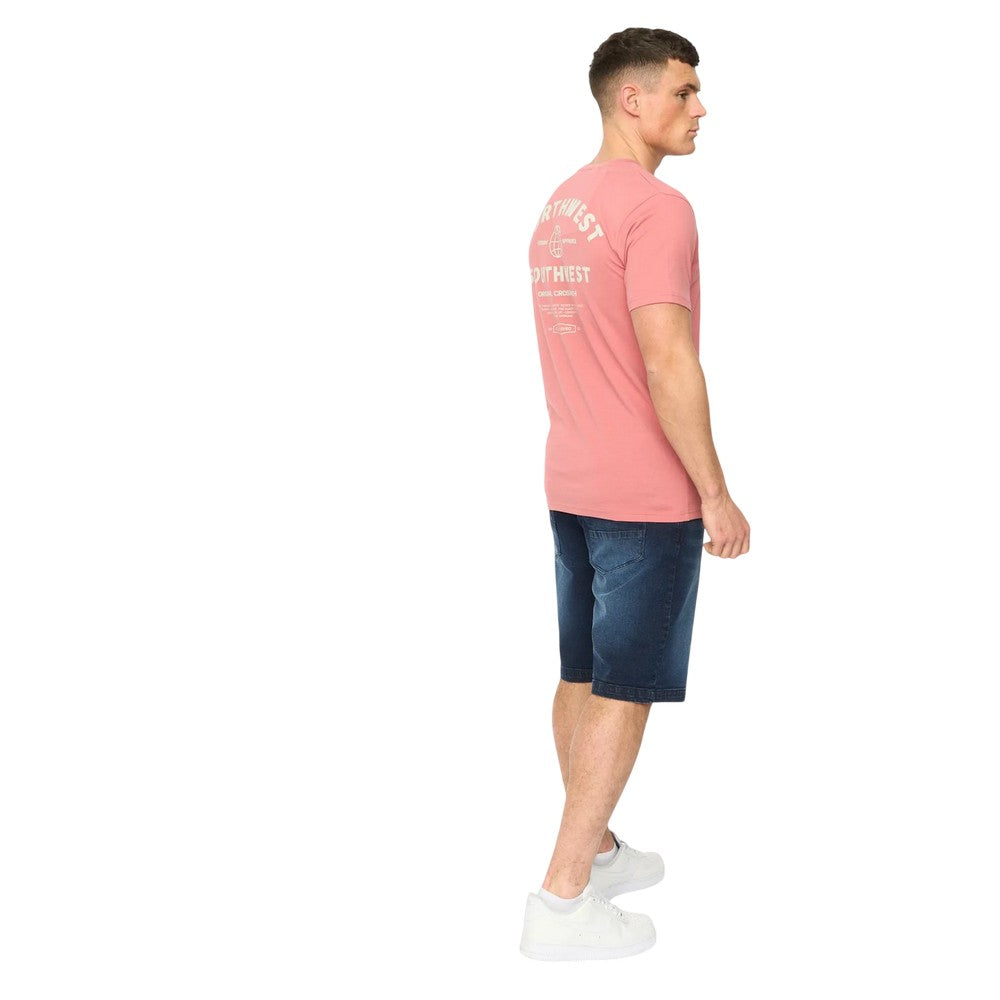 Pink - Back - Crosshatch Mens Chittingtons T-Shirt