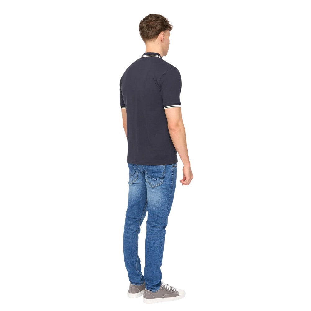 Light Blue Washed - Back - Duck and Cover Mens Wrentham Polo Shirt