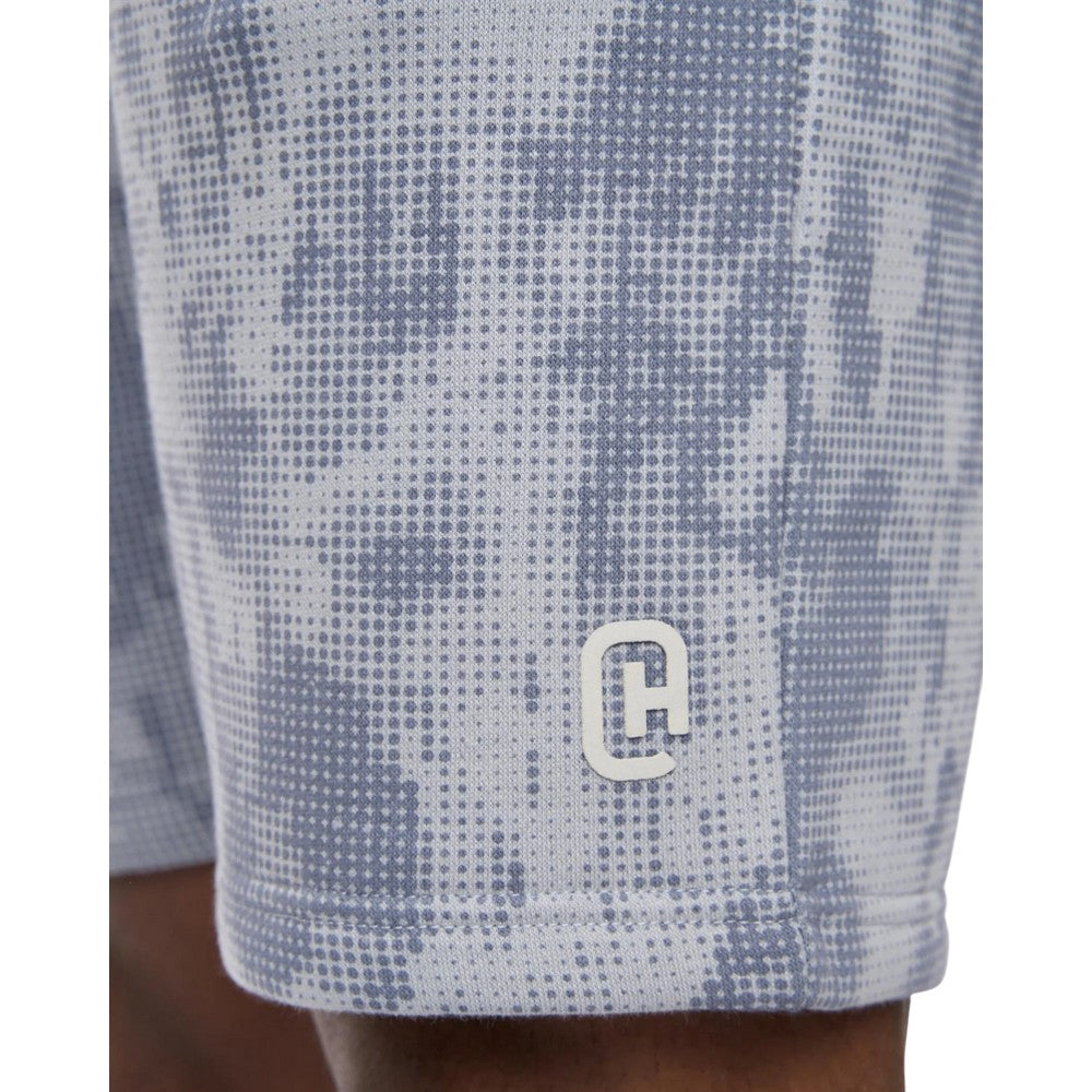 Steel Blue Camo - Side - Crosshatch Mens Bardon Camo Sweat Shorts