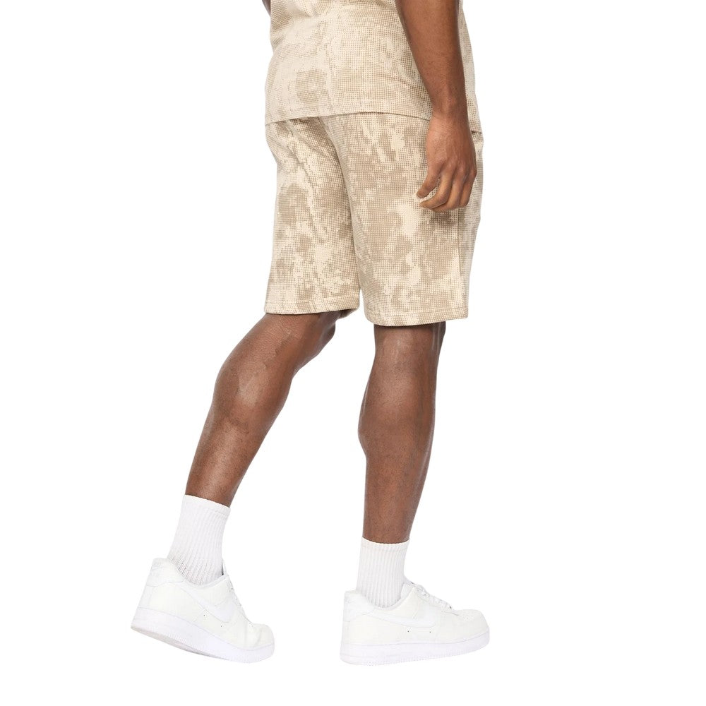 Light Stone Camo - Back - Crosshatch Mens Bardon Camo Sweat Shorts