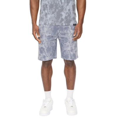 Steel Blue Camo - Front - Crosshatch Mens Bardon Camo Sweat Shorts