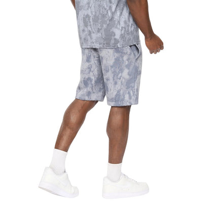 Steel Blue Camo - Back - Crosshatch Mens Bardon Camo Sweat Shorts