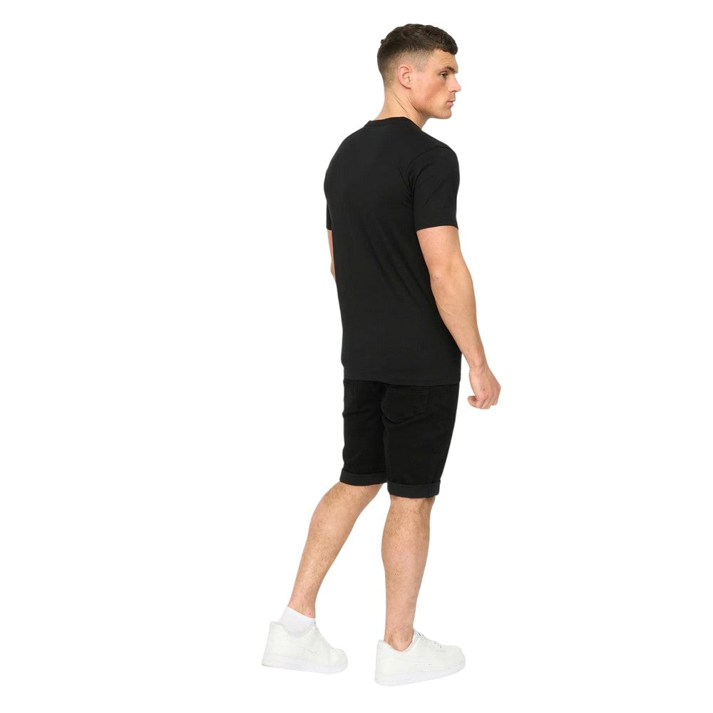 Black - Back - Crosshatch Mens Protrax Cotton T-Shirt