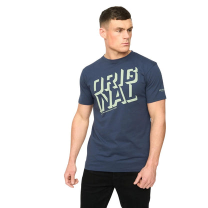 Navy - Front - Crosshatch Mens Protrax Cotton T-Shirt