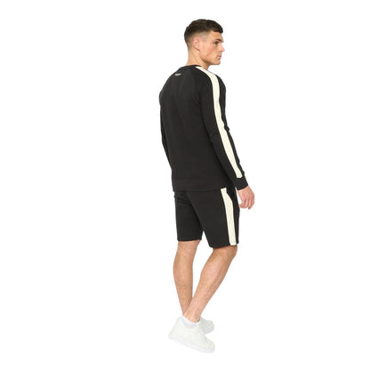 Black - Back - Crosshatch Mens Cresswill Sweatshirt