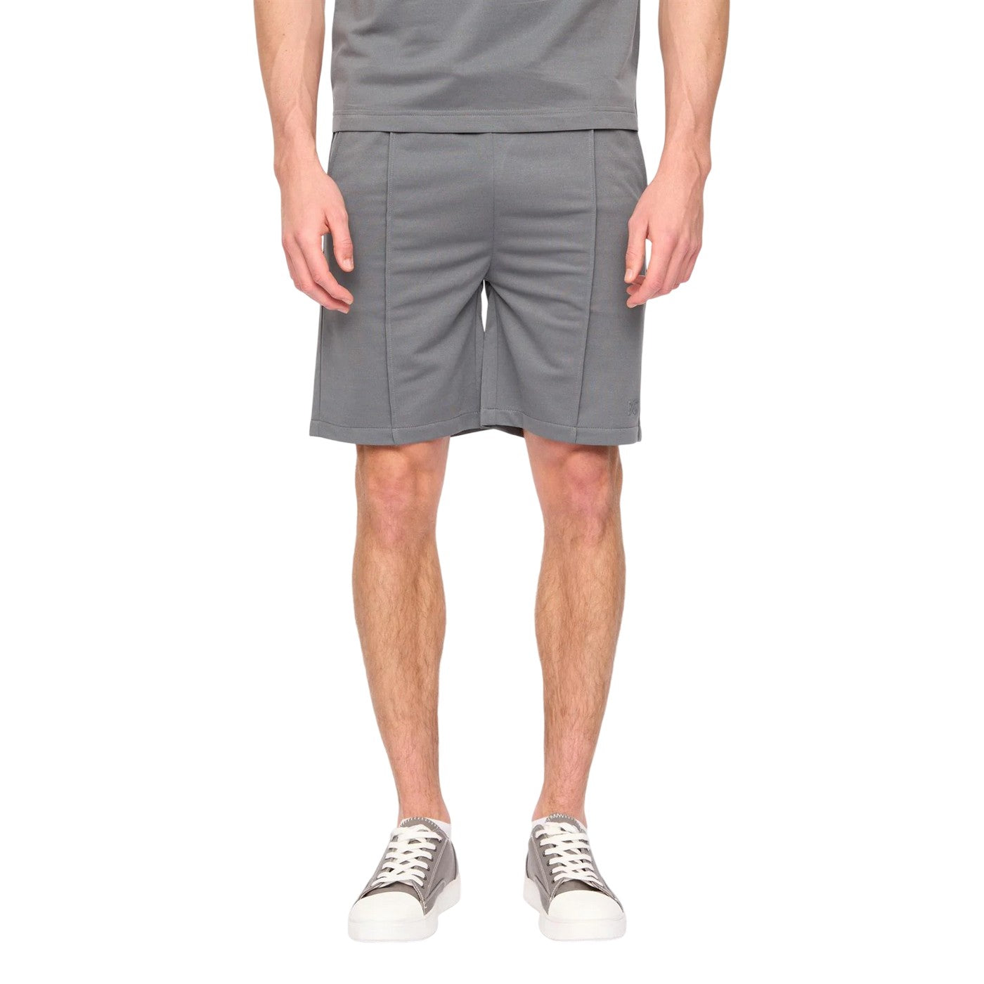 Grey - Lifestyle - Duck and Cover Mens Medford Pintuck Everyday Polo and Shorts Set