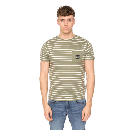 Olive - Front - Duck and Cover Mens Danversity T-Shirt