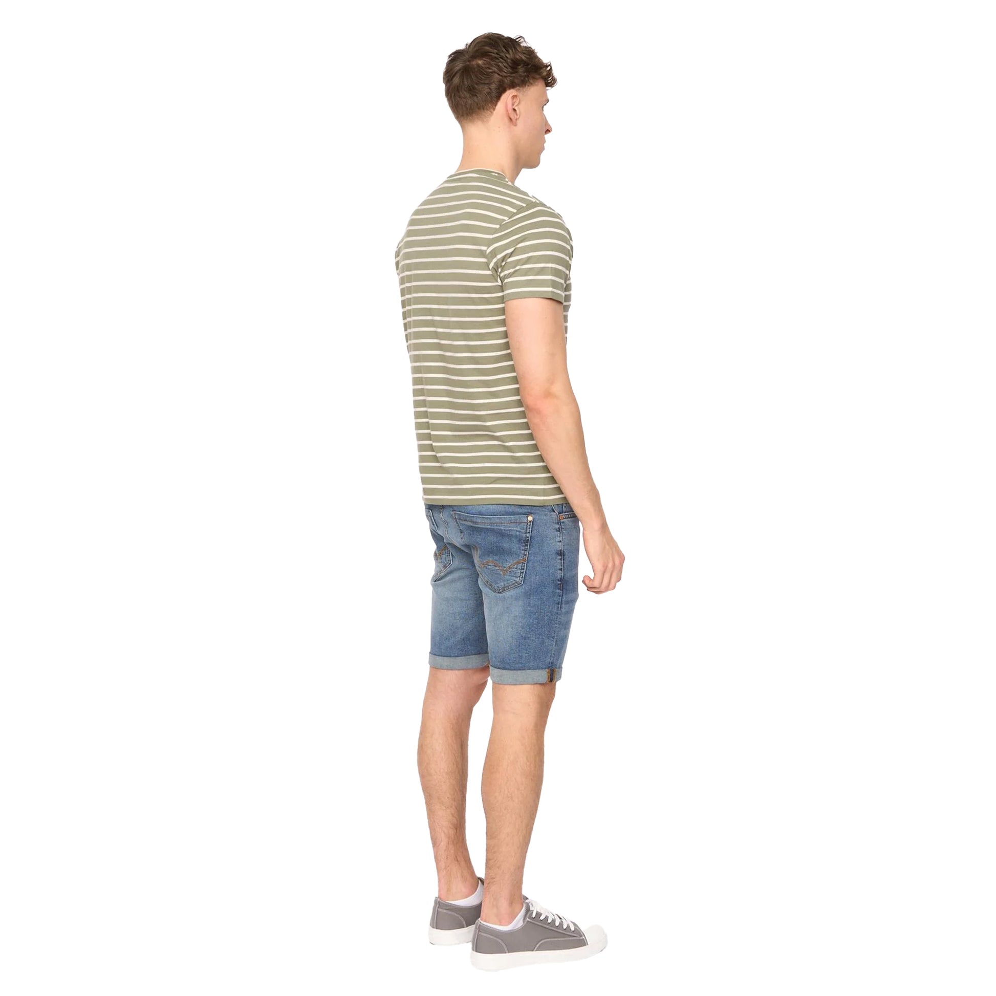 Olive - Back - Duck and Cover Mens Danversity T-Shirt