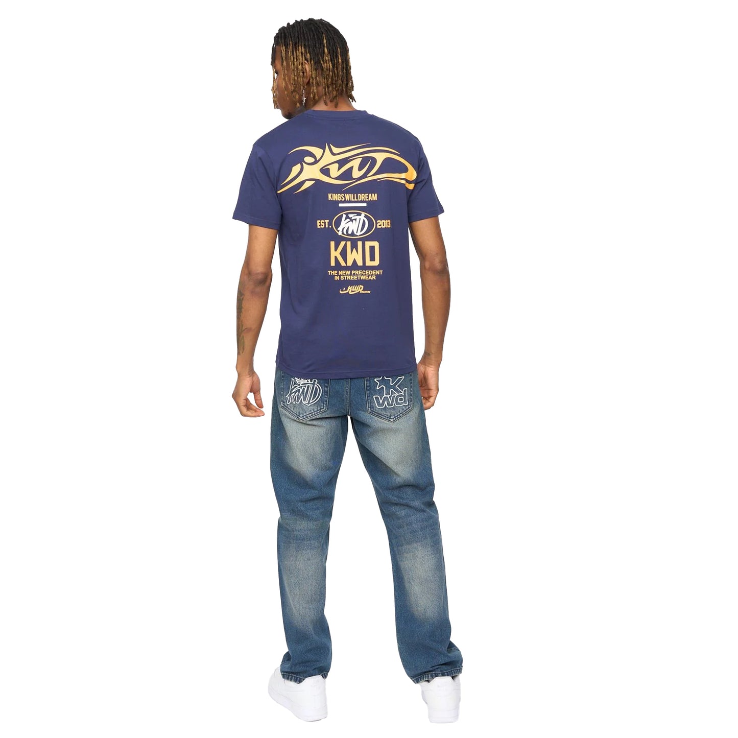 Navy - Back - Kings Will Dream Mens Tattooed T-Shirt