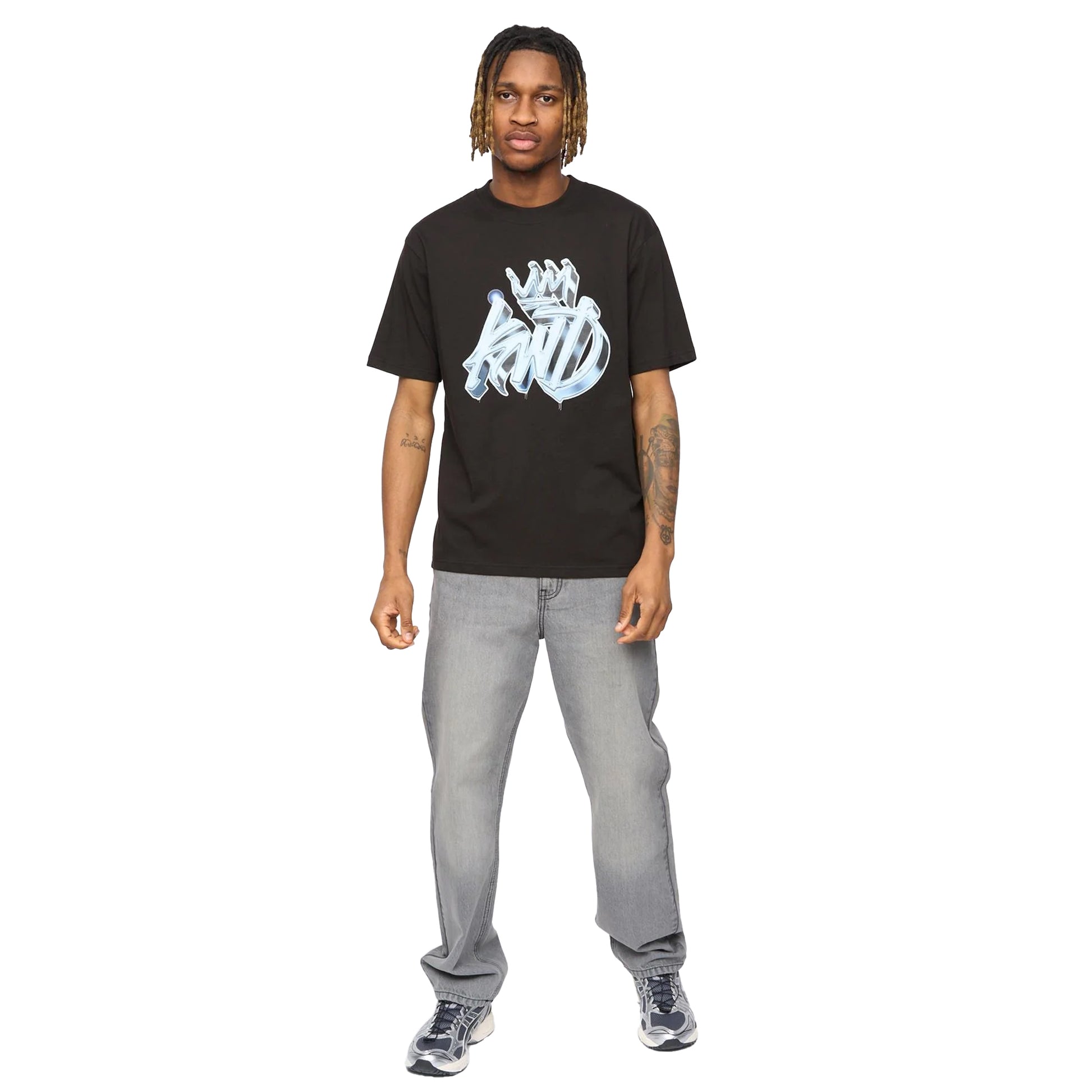 Black - Pack Shot - Kings Will Dream Mens Dimenshed Loose Fit T-Shirt