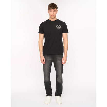 Black - Lifestyle - Duck and Cover Mens Elix Cotton Denim Straight Leg Jeans