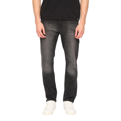 Black - Front - Duck and Cover Mens Elix Cotton Denim Straight Leg Jeans