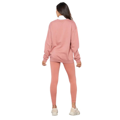 Dark Pink - Back - Lily Lane Womens-Ladies Valeria Crew Neck Sweatshirt