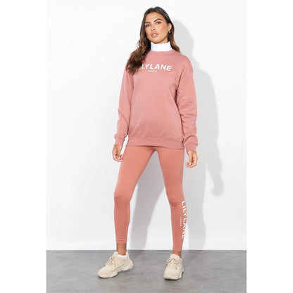 Dark Pink - Lifestyle - Lily Lane Womens-Ladies Valeria Crew Neck Sweatshirt