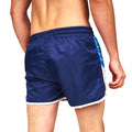 Blue - Back - Crosshatch Mens Barli Swim Shorts