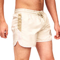 Stone - Side - Crosshatch Mens Barli Swim Shorts