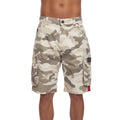 Stone - Front - Crosshatch Mens Watchford Camo Cargo Shorts