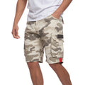 Stone - Lifestyle - Crosshatch Mens Watchford Camo Cargo Shorts