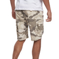 Stone - Pack Shot - Crosshatch Mens Watchford Camo Cargo Shorts