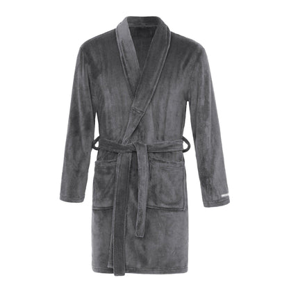 Grey Marl - Front - Crosshatch Mens Sundberg Collared Robe