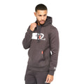 Dark Charcoal-Black - Side - Duck and Cover Mens Bidwell Hoodie