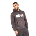 Dark Charcoal-Black - Front - Duck and Cover Mens Bidwell Hoodie