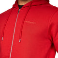 Red - Close up - Crosshatch Mens Hoodsmore Full Zip Hoodie