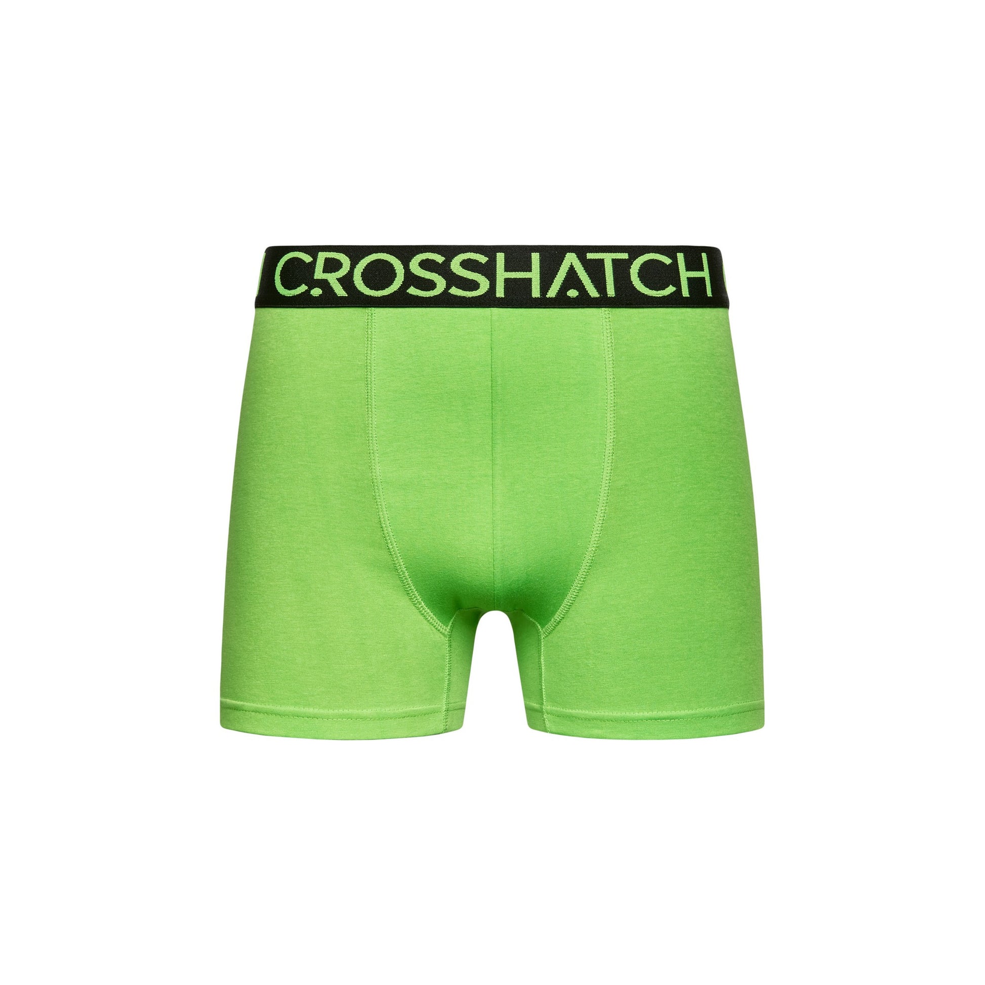 Green-Black - Side - Crosshatch Mens Knightling PKA Boxer Shorts (Pack of 3)