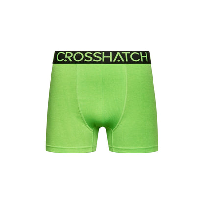 Green-Black - Side - Crosshatch Mens Knightling PKA Boxer Shorts (Pack of 3)