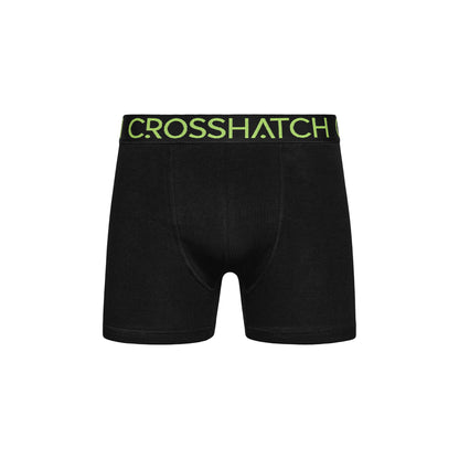 Green-Black - Lifestyle - Crosshatch Mens Knightling PKA Boxer Shorts (Pack of 3)
