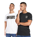 Black-White - Front - Crosshatch Mens Wamter T-Shirt (Pack of 2)