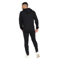 Black - Back - Crosshatch Mens Braxson Full Zip Hoodie