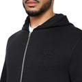 Black - Side - Crosshatch Mens Braxson Full Zip Hoodie